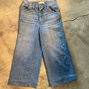 Madewell wide leg crop Jean